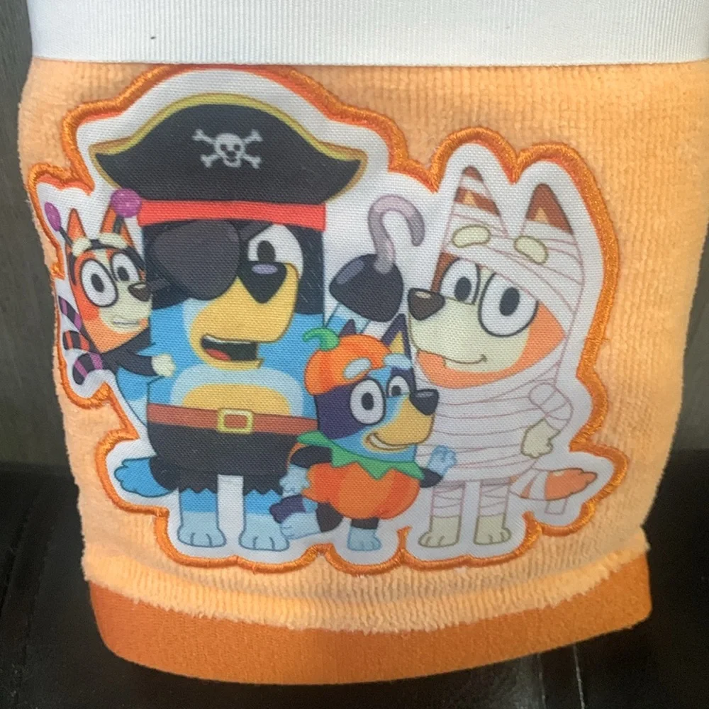 New Halloween Bluey Heeler Family In Costume Orange Cotton Hand Towels Pack of 2